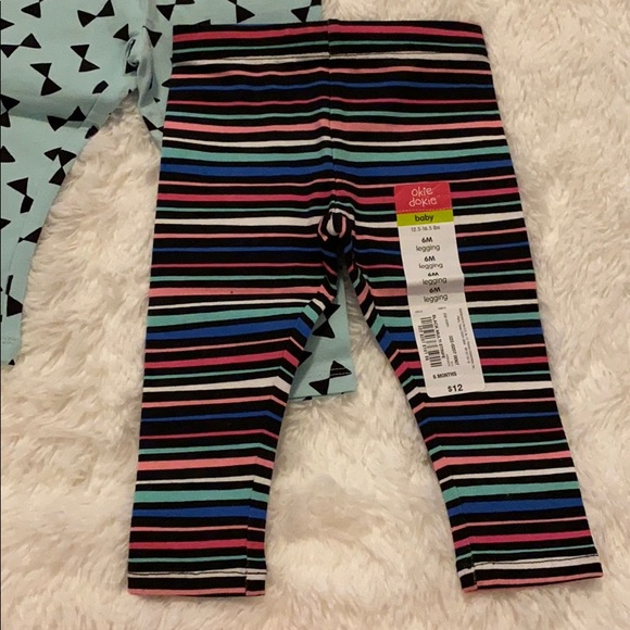 Set of 2 printed elastic Leggings - Picture 3 of 3